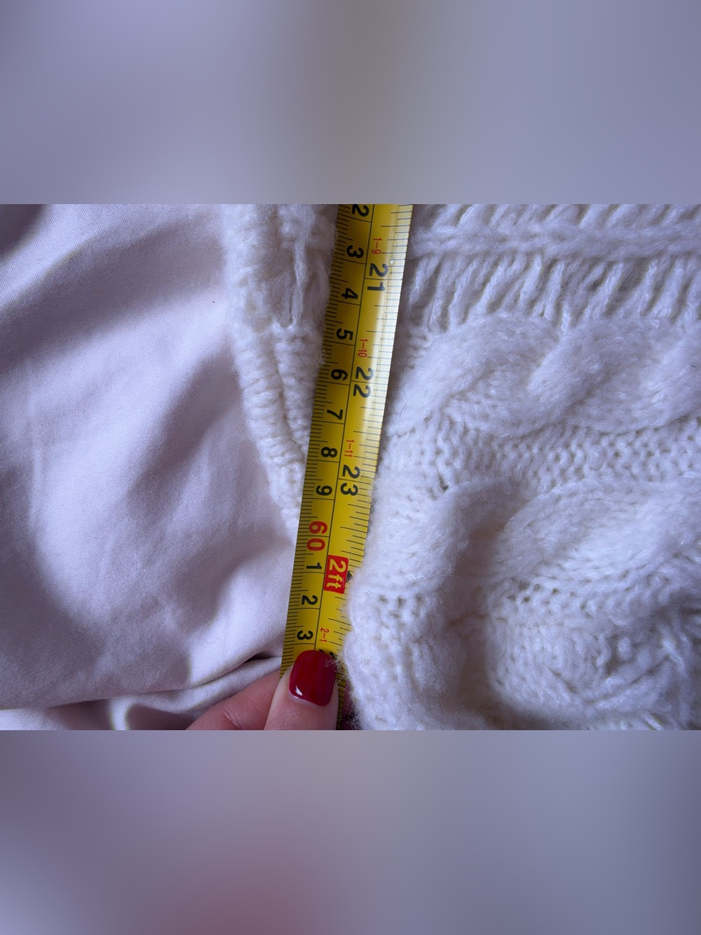 NAADAM Ivory Cashmere Merino Wool Cable Knit Long Belted Cardigan Size L - Picture 11 of 13